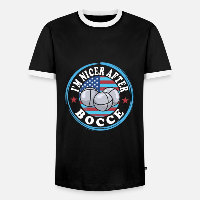 Bocce - Men's Ringer Shirt - black/white