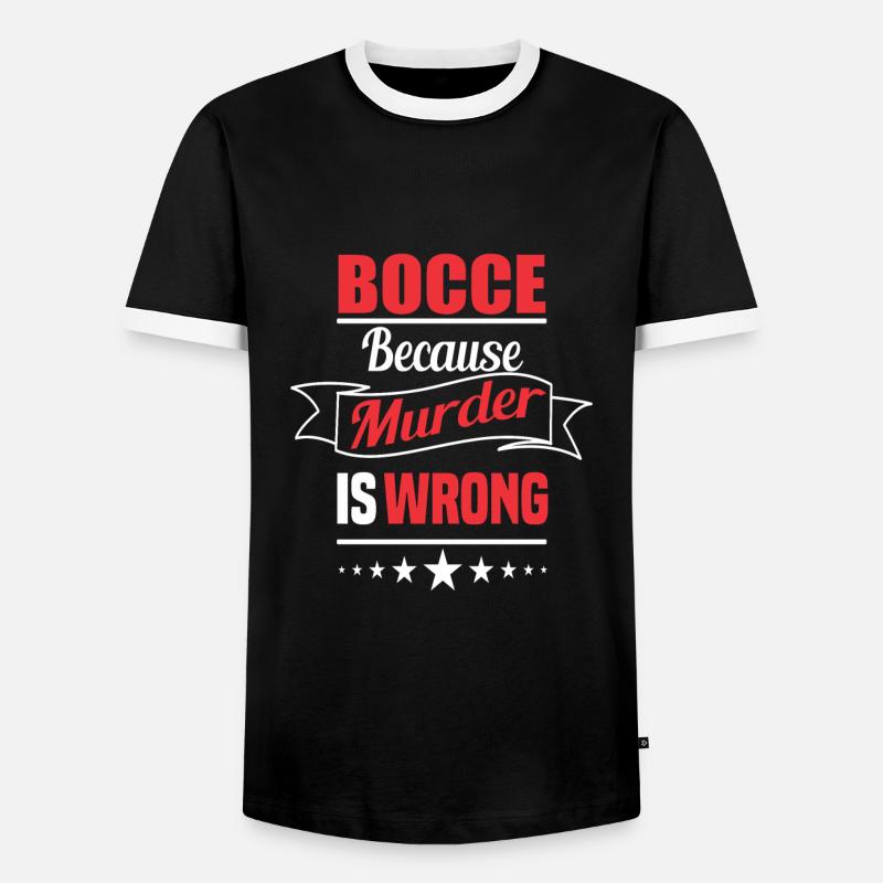 Bocce - Men's Ringer Shirt - black/white
