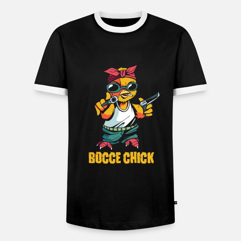 Bocce - Men's Ringer Shirt - black/white