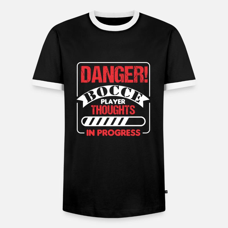Bocce - Männer Kontrast-T-Shirt - Schwarz/Weiß