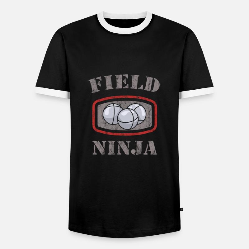 Bocce - Men's Ringer Shirt - black/white