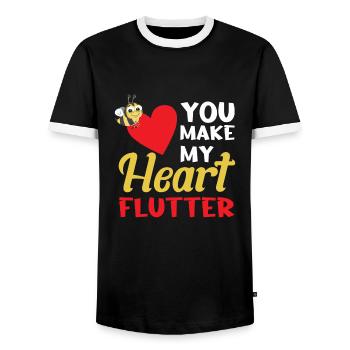 Insectes - T-shirt contrasté Homme - noir/blanc - Devant - AI Model Female 172 light (172cm) & AI Model Male 178 light (178cm)