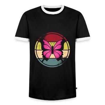 Insectes - T-shirt contrasté Homme - noir/blanc - Devant - AI Model Female 172 light (172cm) & AI Model Male 178 light (178cm)