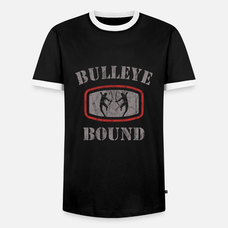 Bogen Jagd - Männer Kontrast-T-Shirt - Schwarz/Weiß