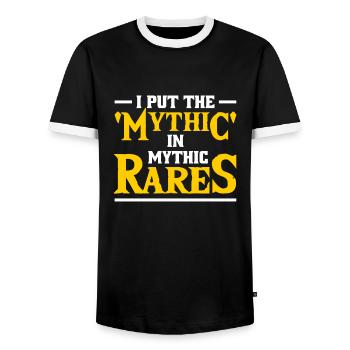 Jeu de rôle - T-shirt contrasté Homme - noir/blanc - Devant - AI Model Female 172 light (172cm) & AI Model Male 178 light (178cm)
