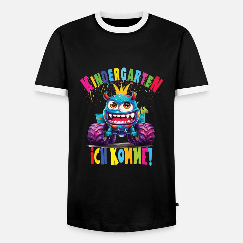 Kindergarten - Männer Kontrast-T-Shirt - Schwarz/Weiß