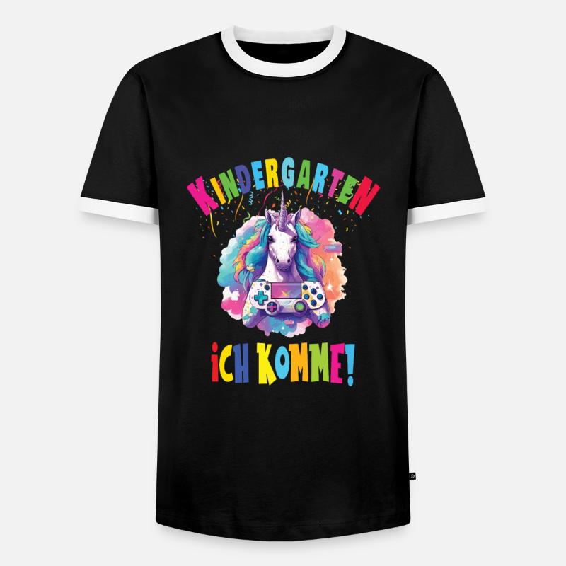 Kindergarten - Männer Kontrast-T-Shirt - Schwarz/Weiß