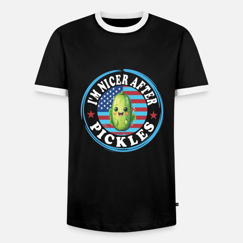 Cucumbers - Men's Ringer Shirt - black/white