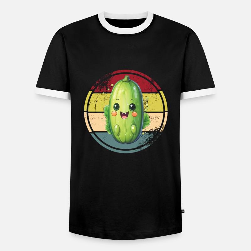 Cucumbers - Men's Ringer Shirt - black/white