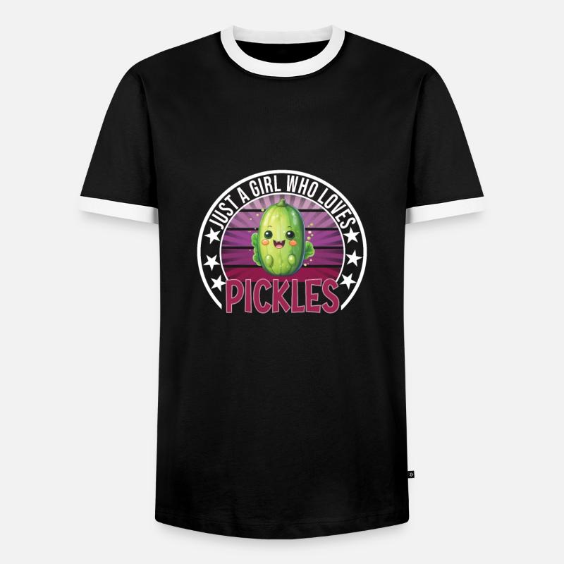 Cucumbers - Men's Ringer Shirt - black/white