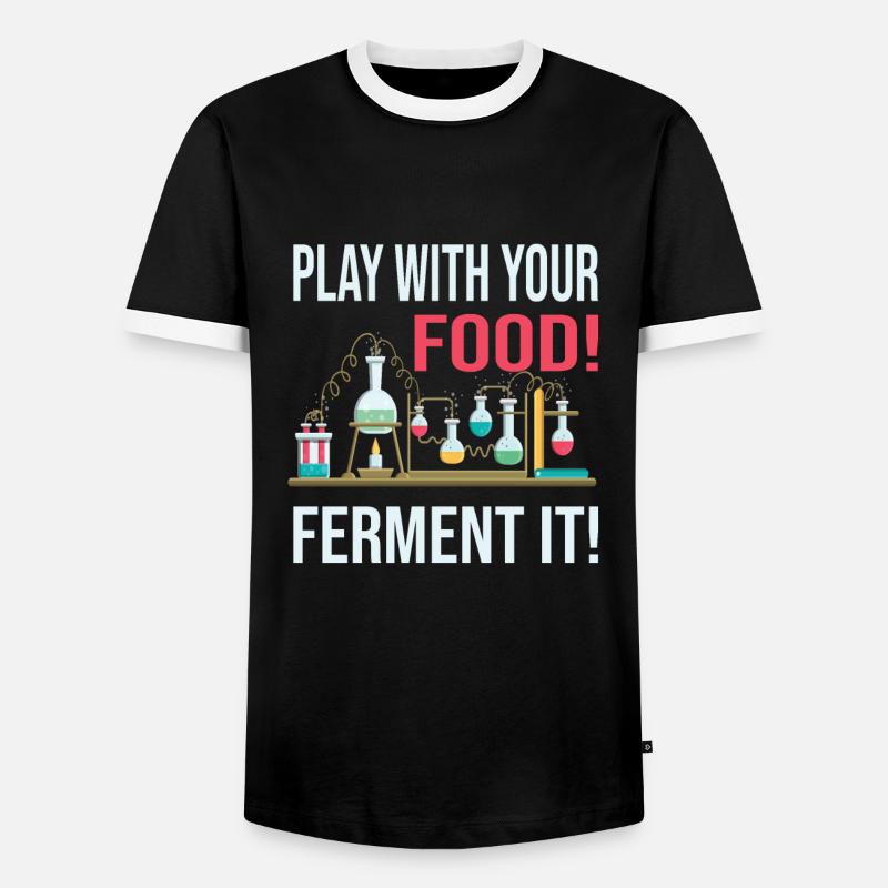 Fermentation - Men's Ringer Shirt - black/white