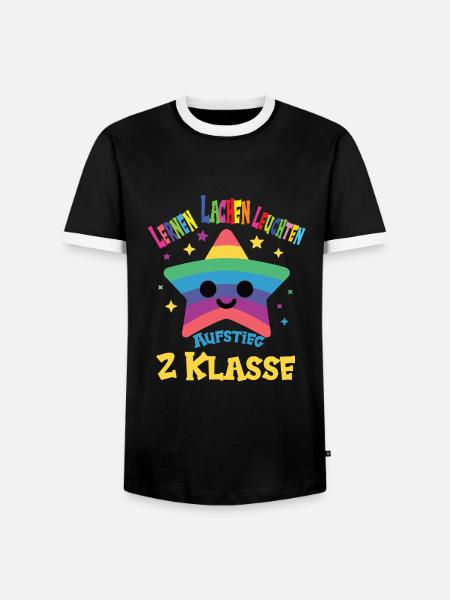 2. Schuljahr - Männer Kontrast-T-Shirt - Schwarz/Weiß