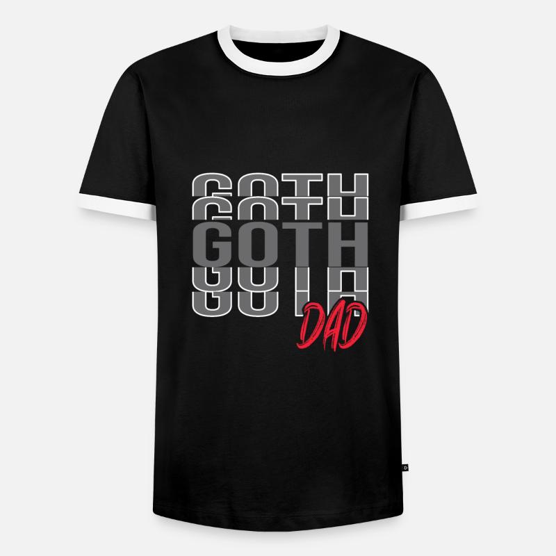 Goth Emo - Männer Kontrast-T-Shirt - Schwarz/Weiß