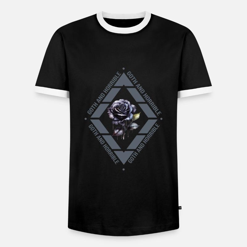 Goth Emo - Men's Ringer Shirt - black/white