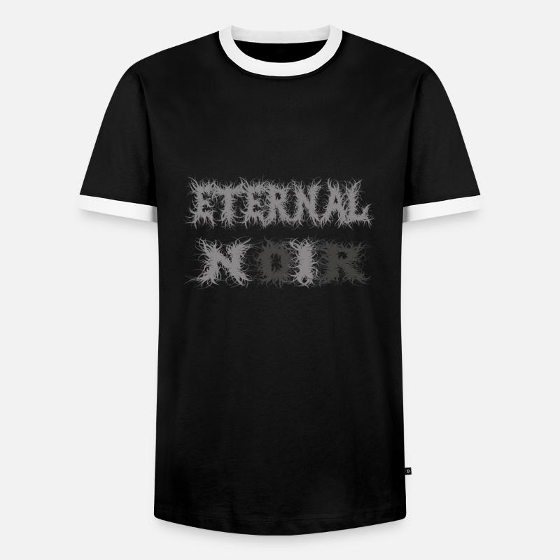 Goth Emo - T-shirt contrasté Homme - noir/blanc
