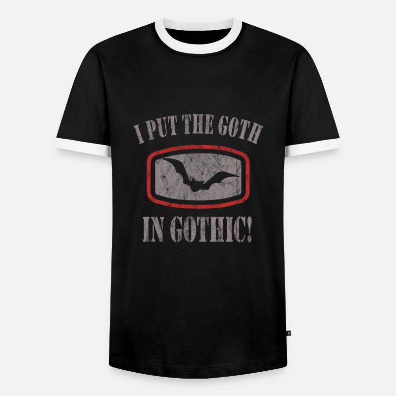Goth Emo - T-shirt contrasté Homme - noir/blanc
