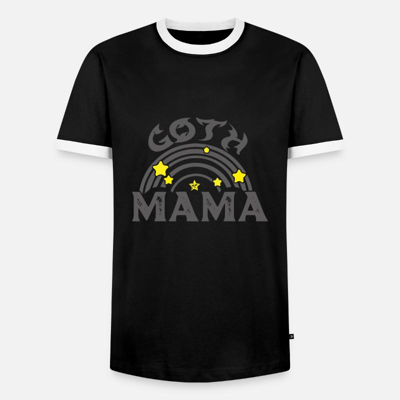 Goth Emo - T-shirt contrasté Homme - noir/blanc