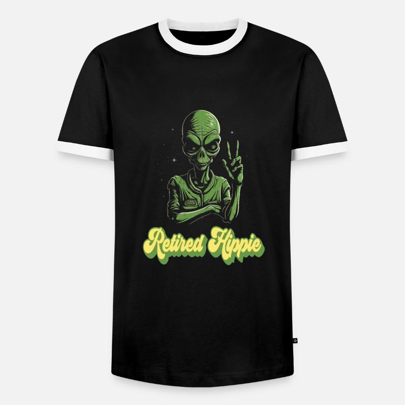 Hippy - Men's Ringer Shirt - black/white