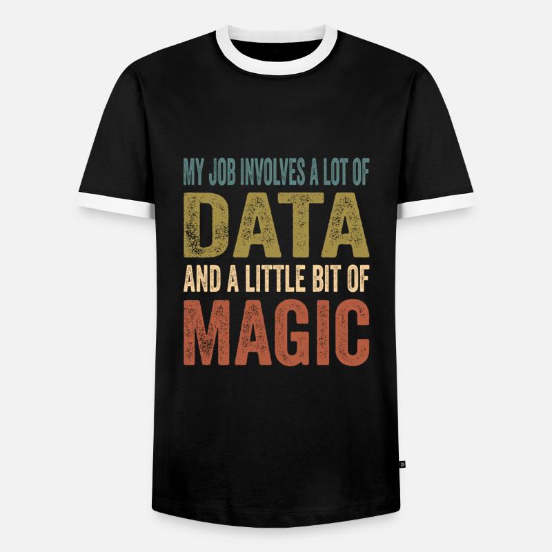 Data Analyst Data Protection Officer - Men's Ringer Shirt - black/white