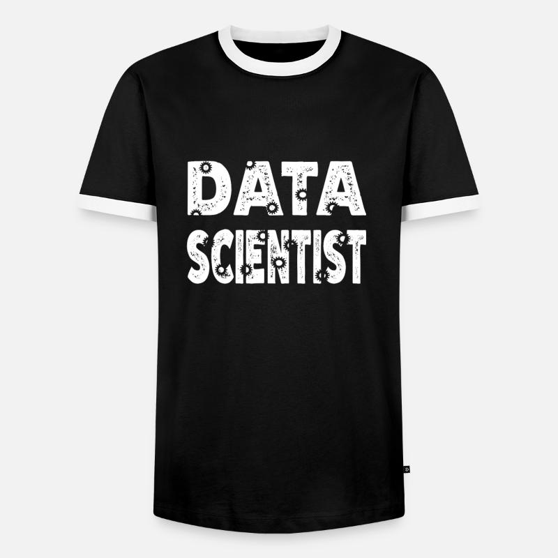Daten Analytiker Datenschutz Beauftragter - Männer Kontrast-T-Shirt - Schwarz/Weiß