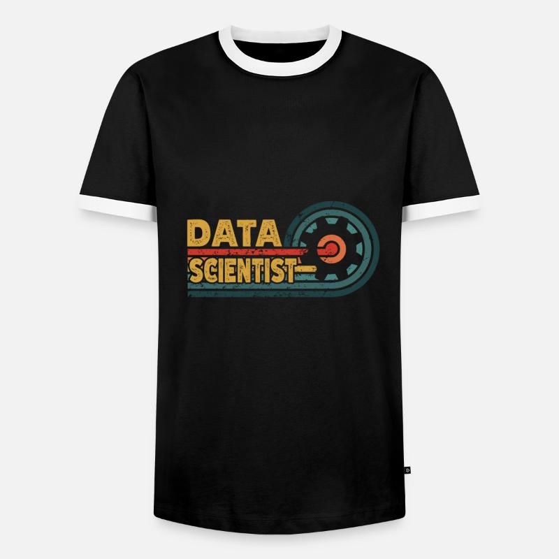 Daten Analytiker Datenschutz Beauftragter - Männer Kontrast-T-Shirt - Schwarz/Weiß