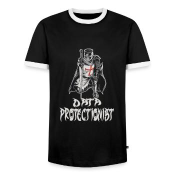 Daten Analytiker Datenschutz Beauftragter - Männer Kontrast-T-Shirt - Schwarz/Weiß - Vorne - AI Model Female 172 light (172cm) & AI Model Male 178 light (178cm)
