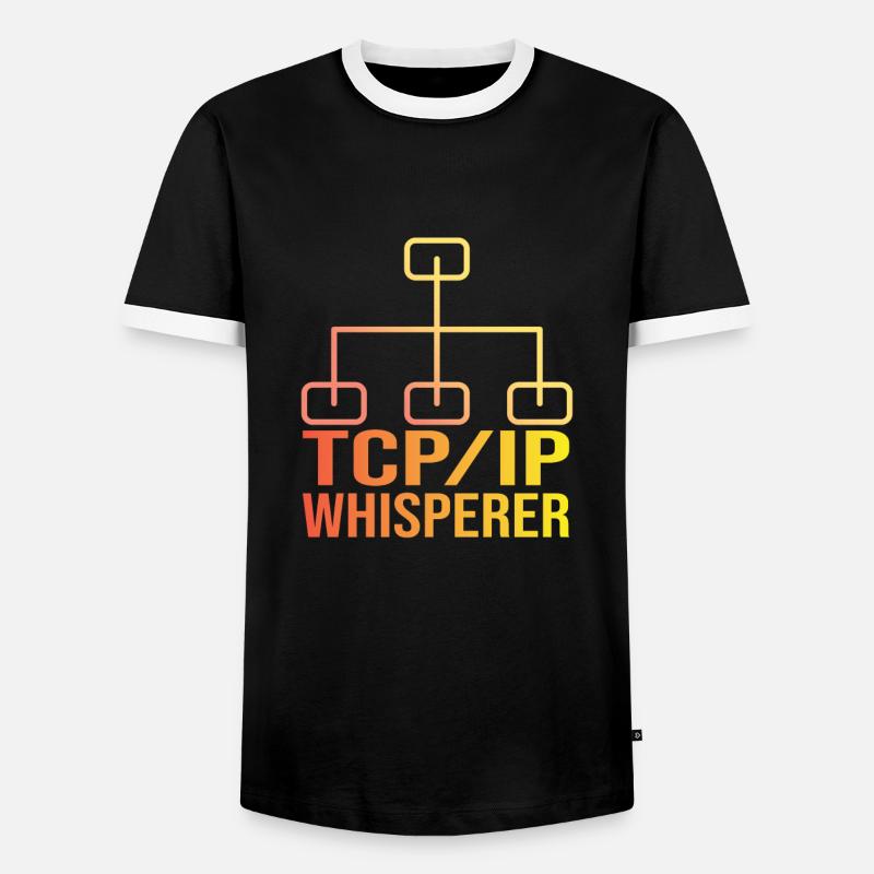 Network Engineer - Men's Ringer Shirt - black/white