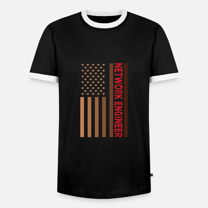 Network Engineer - Men's Ringer Shirt - black/white