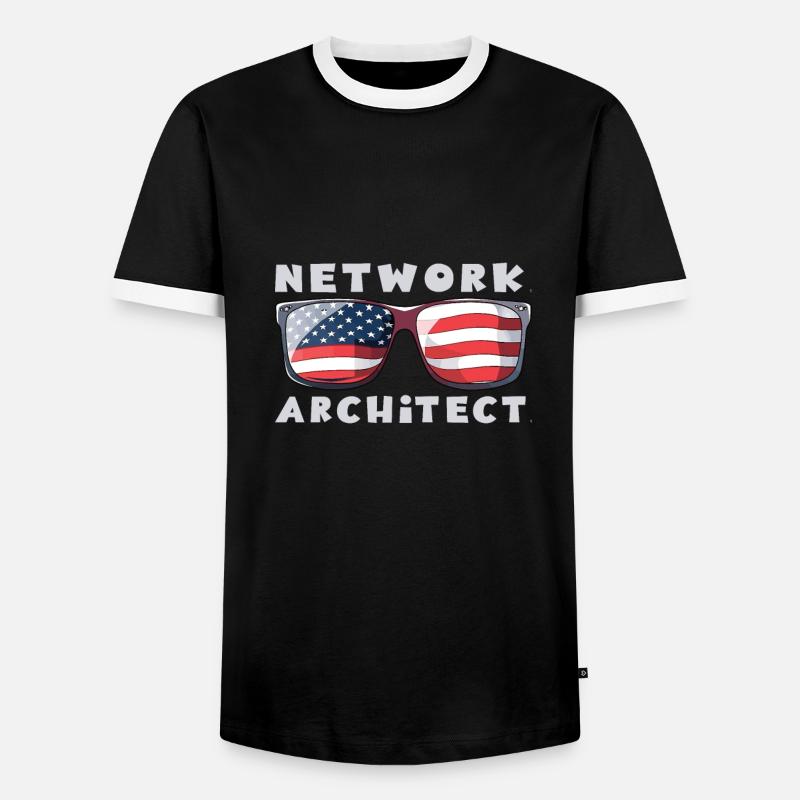 Network Engineer - Men's Ringer Shirt - black/white