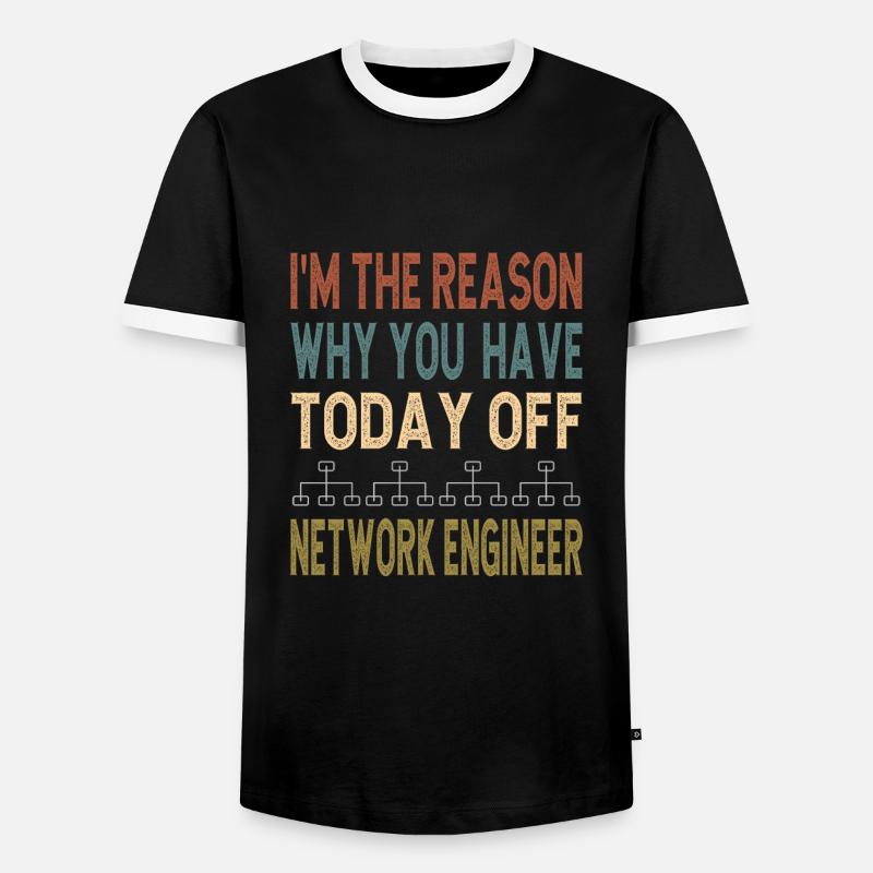 Network Engineer - Männer Kontrast-T-Shirt - Schwarz/Weiß