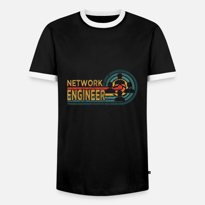 Network Engineer - Männer Kontrast-T-Shirt - Schwarz/Weiß