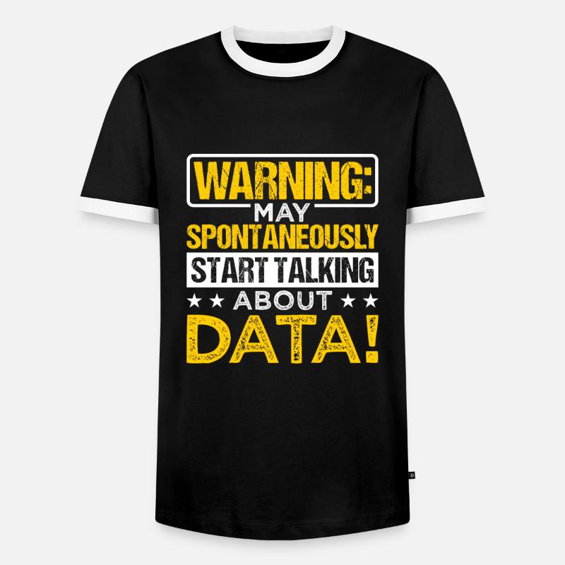 Daten Analytiker Datenschutz Beauftragter - Männer Kontrast-T-Shirt - Schwarz/Weiß