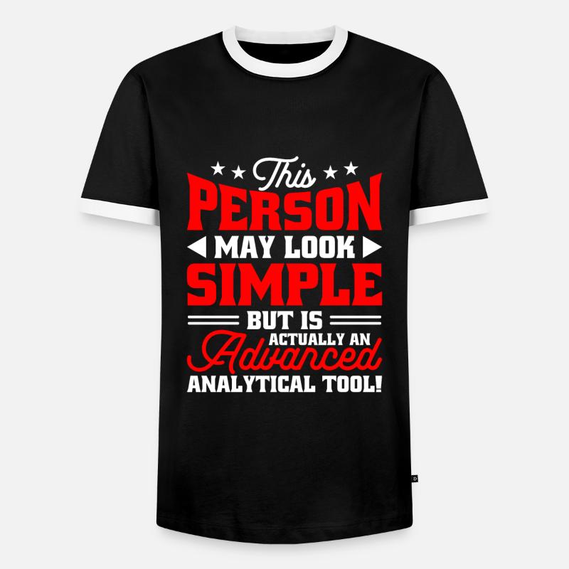 Data Analyst Data Protection Officer - Men's Ringer Shirt - black/white