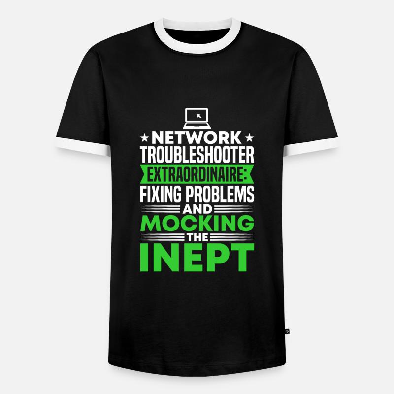Network Engineer - Männer Kontrast-T-Shirt - Schwarz/Weiß