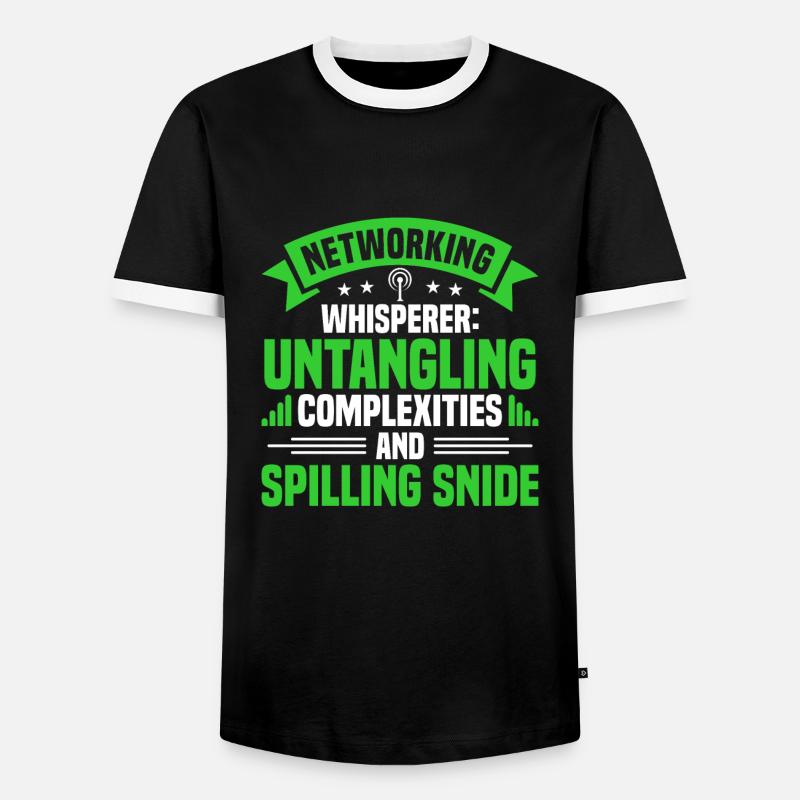 Network Engineer - Männer Kontrast-T-Shirt - Schwarz/Weiß