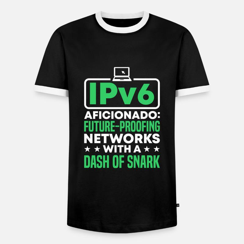 Network Engineer - Men's Ringer Shirt - black/white