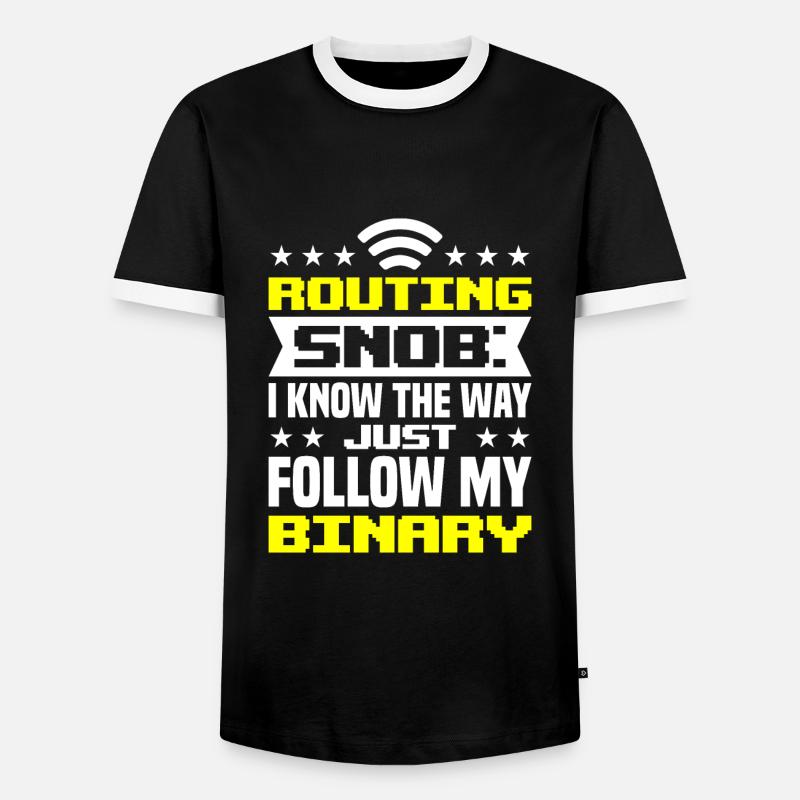 Network Engineer - Men's Ringer Shirt - black/white