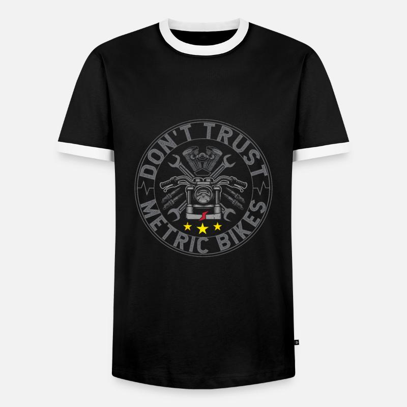 Motorcycle - Men's Ringer Shirt - black/white