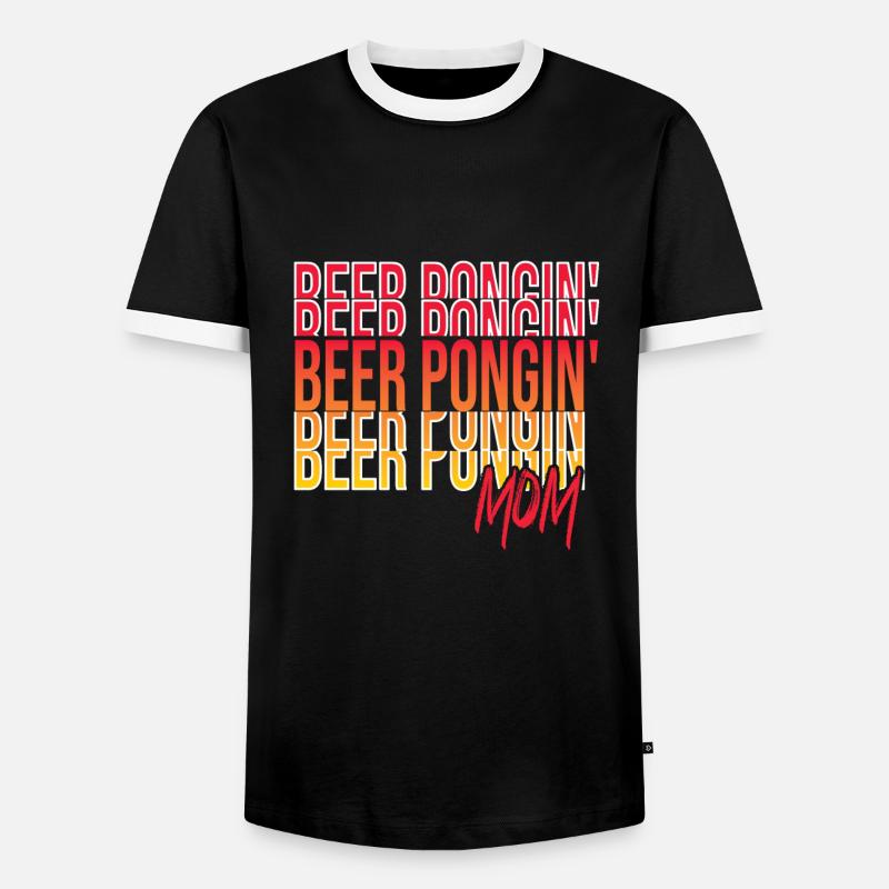 Drinking game - Men's Ringer Shirt - black/white