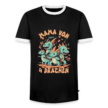 Maman - T-shirt contrasté Homme - noir/blanc - Devant - AI Model Female 172 light (172cm) & AI Model Male 178 light (178cm)