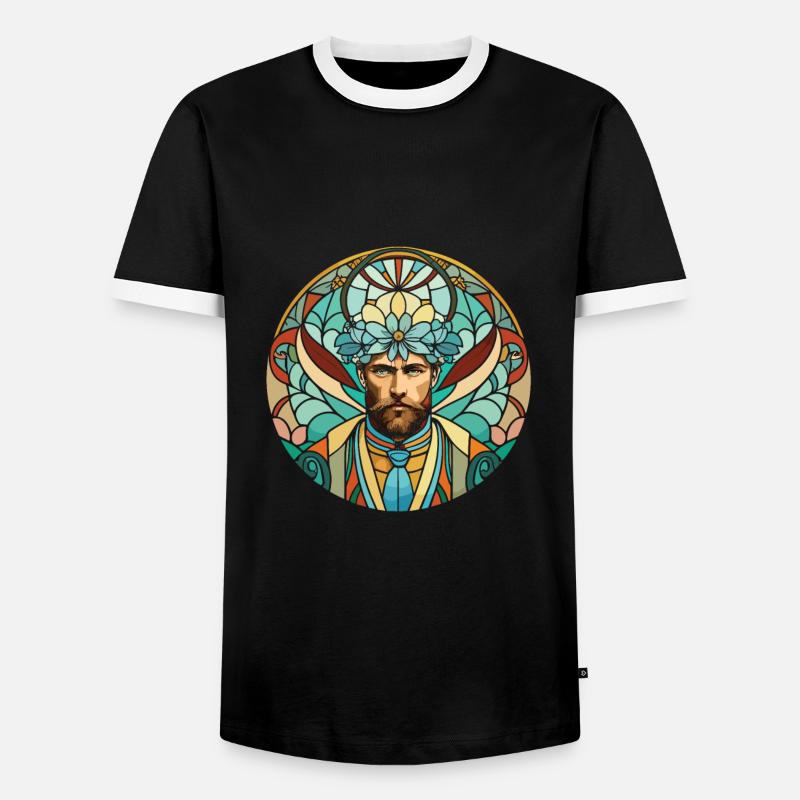 Hippy - Men's Ringer Shirt - black/white