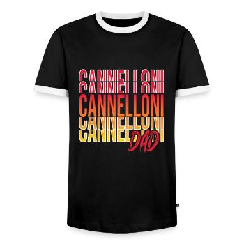 Cuisine italienne - T-shirt contrasté Homme - noir/blanc - Devant - AI Model Female 172 light (172cm) & AI Model Male 178 light (178cm)