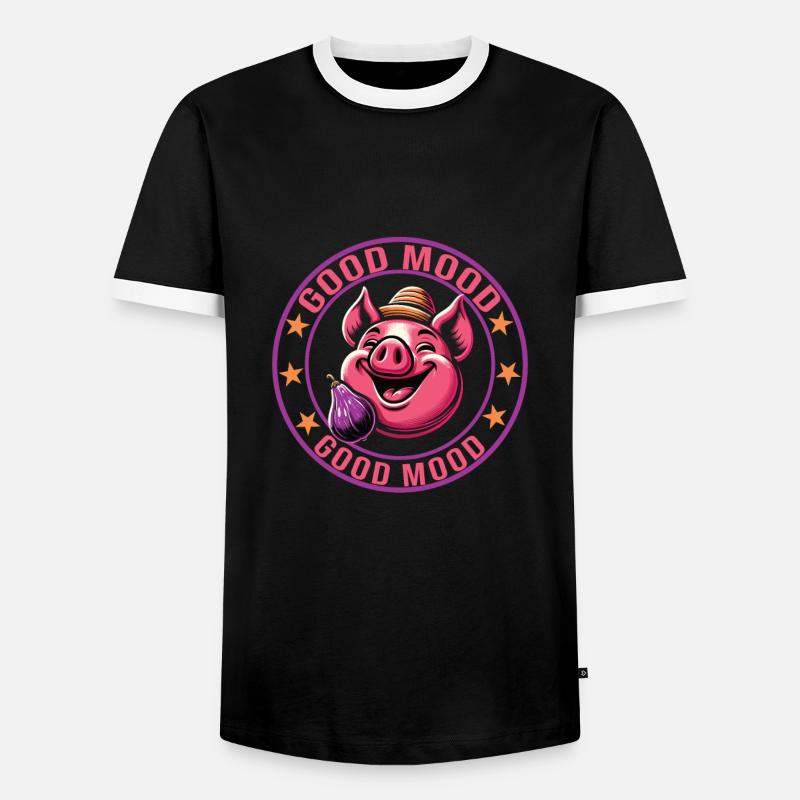 Spanisches Essen - Männer Kontrast-T-Shirt - Schwarz/Weiß