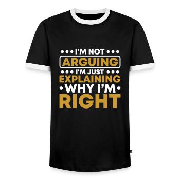Philosophie - T-shirt contrasté Homme - noir/blanc - Devant - AI Model Female 172 light (172cm) & AI Model Male 178 light (178cm)