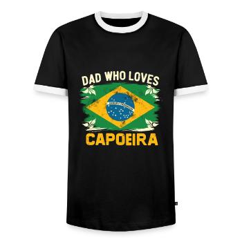 Capoeira - T-shirt contrasté Homme - noir/blanc - Devant - AI Model Female 172 light (172cm) & AI Model Male 178 light (178cm)