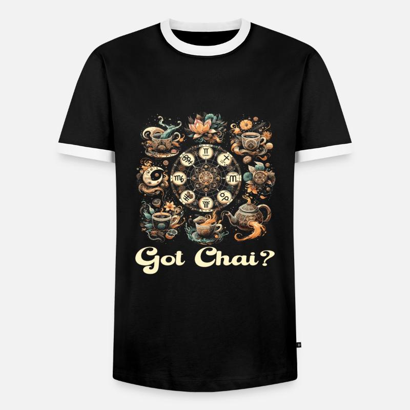 Chai - Men's Ringer Shirt - black/white