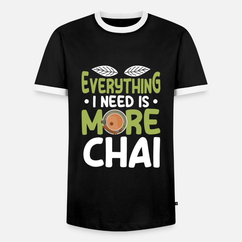 Chai Tea - Männer Kontrast-T-Shirt - Schwarz/Weiß
