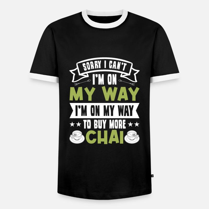 Chai - Men's Ringer Shirt - black/white