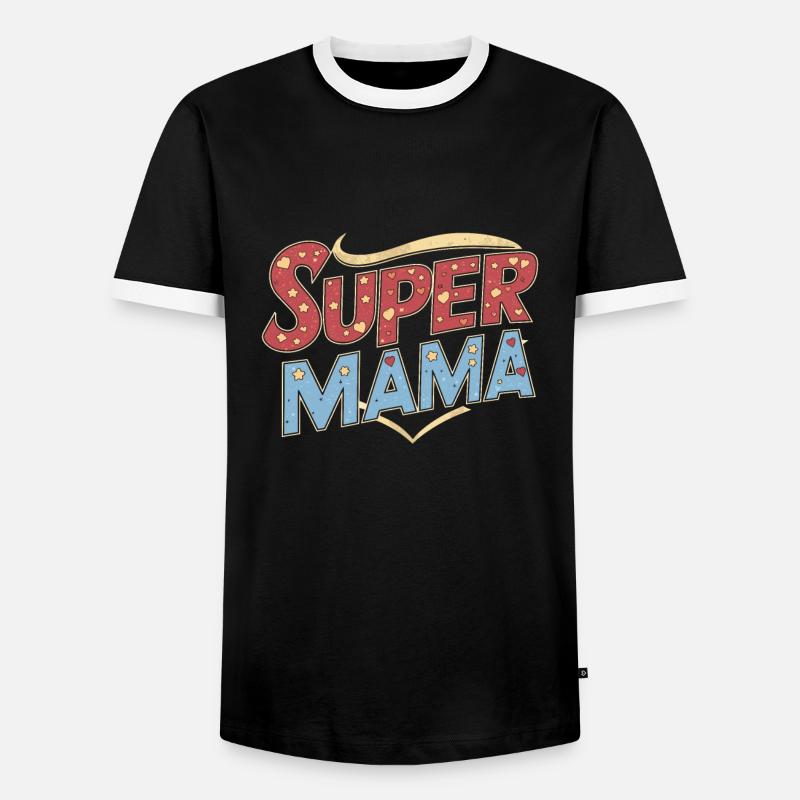 Muttertag - Männer Kontrast-T-Shirt - Schwarz/Weiß