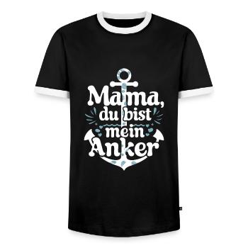 Muttertag - Männer Kontrast-T-Shirt - Schwarz/Weiß - Vorne - AI Model Female 172 light (172cm) & AI Model Male 178 light (178cm)